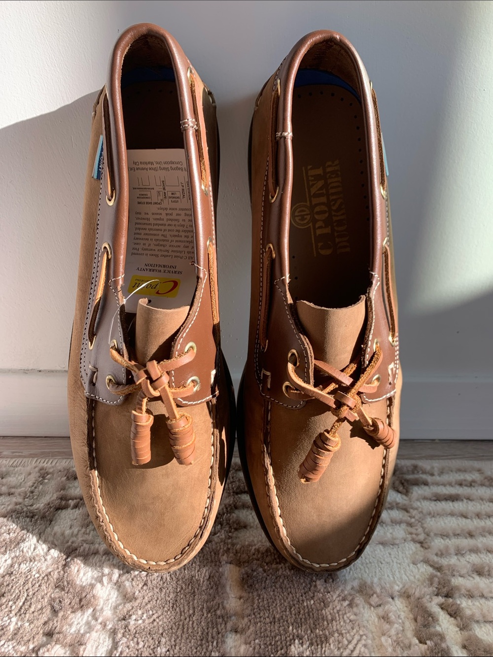 Men’s Two-Tone Brown/Tan Boat Shoes